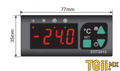 dimensiones termostato cal edt2412