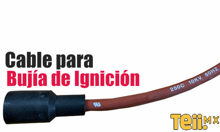 Cable para bujía de ignición - Encendido por Chispa 25kV, Silicón 200ºC.